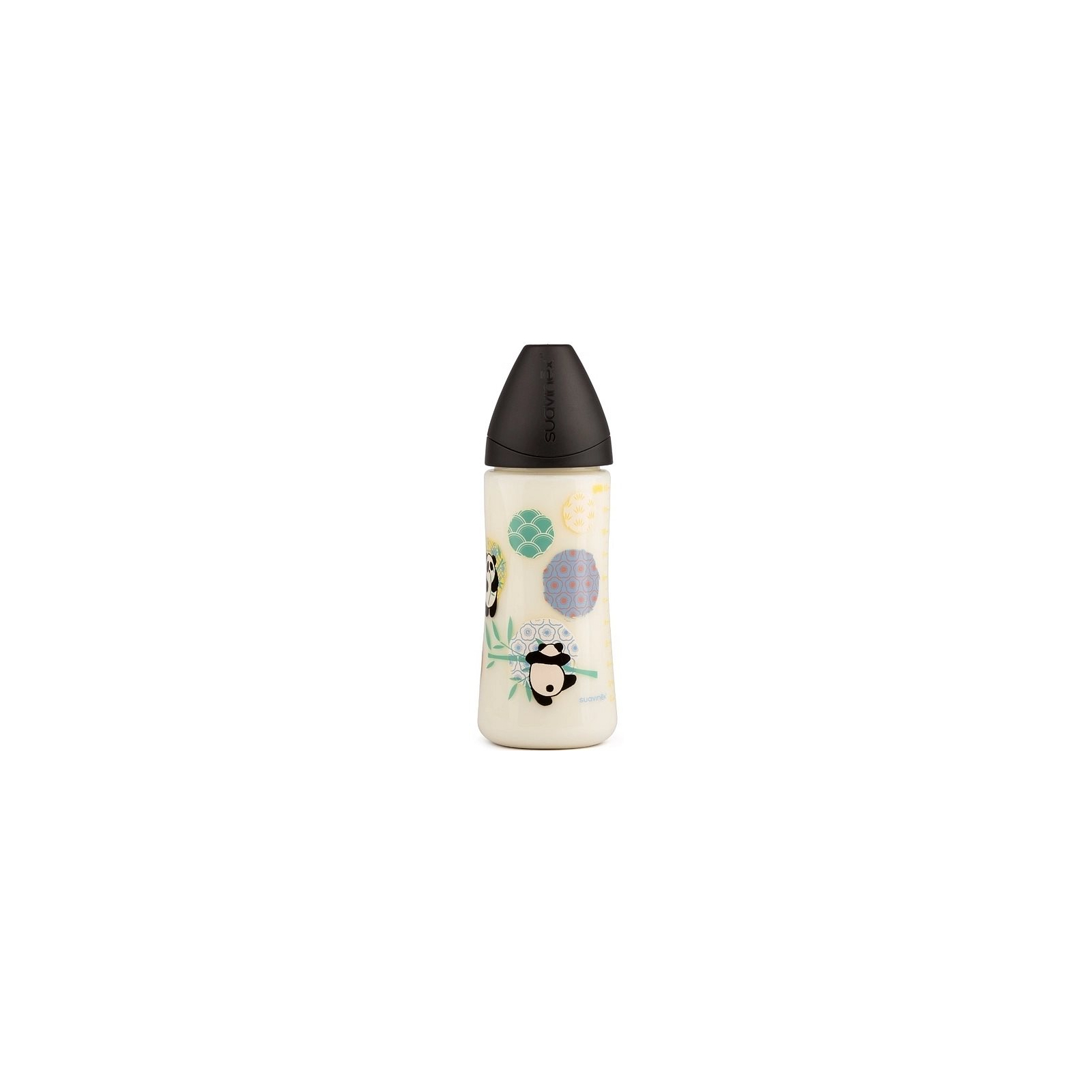 Пляшечка для годування Suavinex Історії панди 360 мл, чорна (304000)