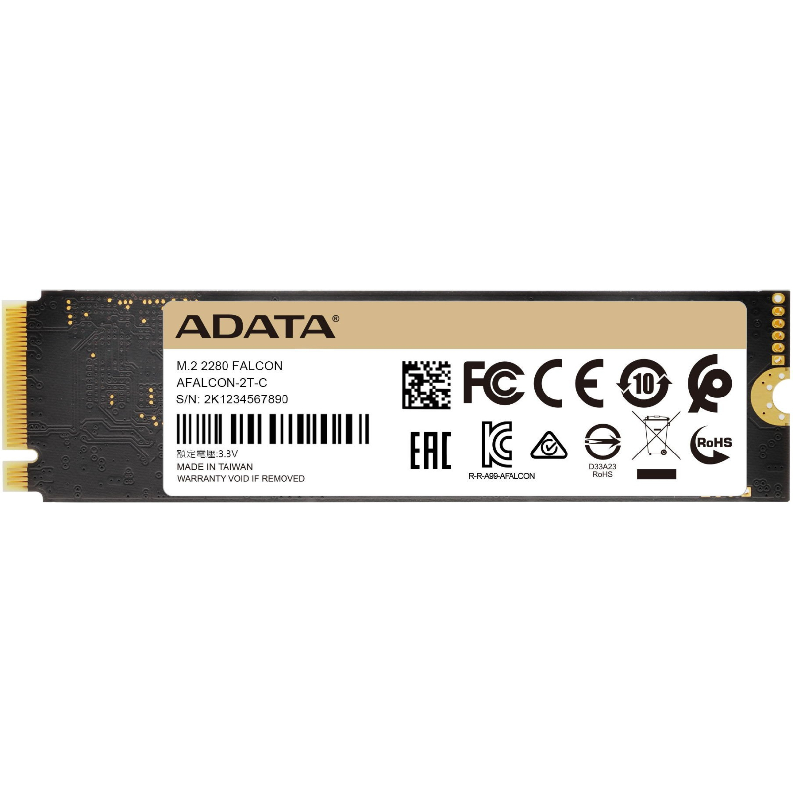 Накопичувач SSD M.2 2280 2TB ADATA (AFALCON-2T-C) зображення 5