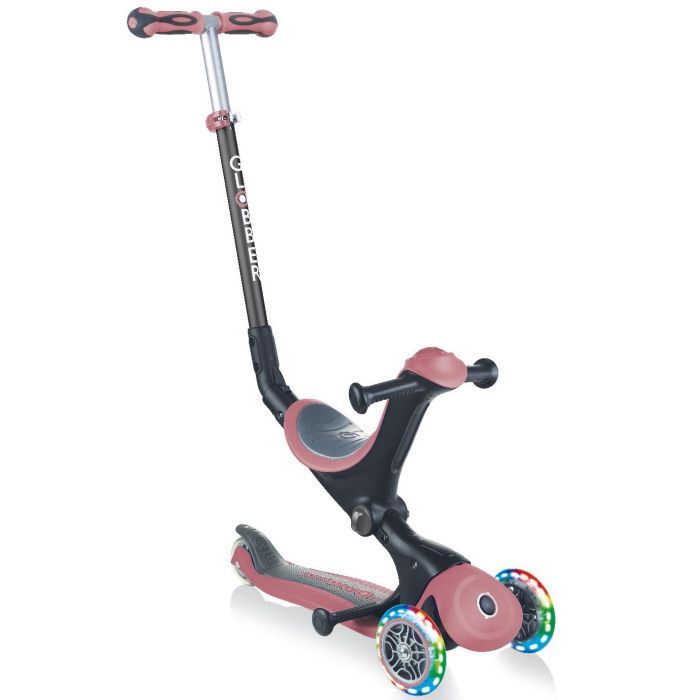 Самокат Globber Go Up Deluxe Lights Led 5 в 1 розовый (646-210)