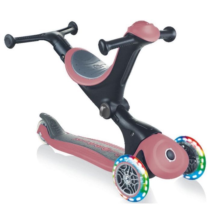 Самокат Globber Go Up Deluxe Lights Led 5 в 1 розовый (646-210) изображение 2