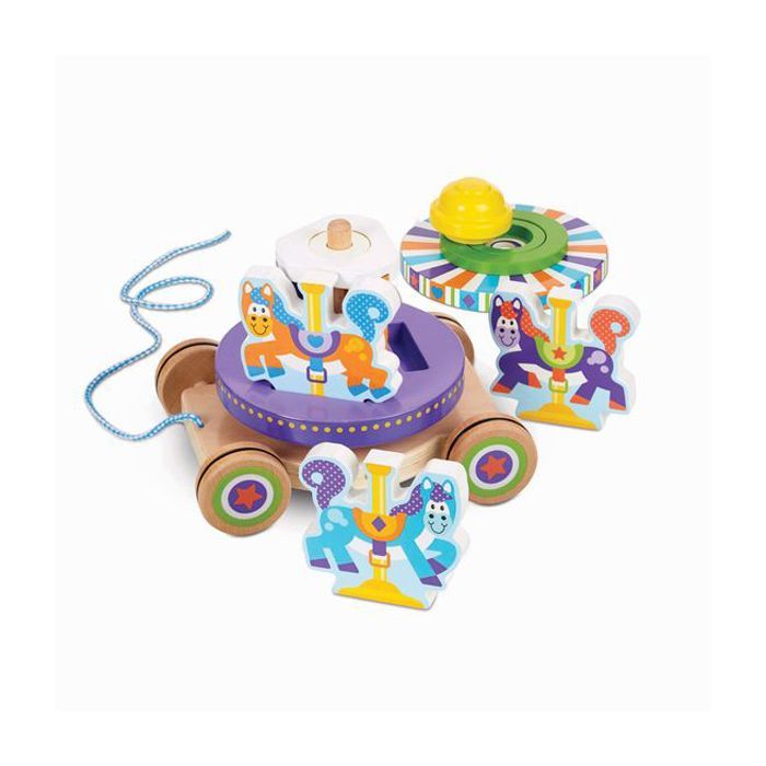 Розвиваюча іграшка Melissa&Doug Перша дерев'яна іграшка Карусель (MD13616) зображення 2