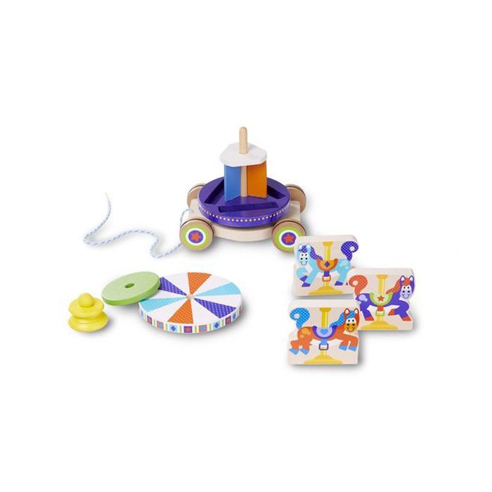 Розвиваюча іграшка Melissa&Doug Перша дерев'яна іграшка Карусель (MD13616) зображення 4