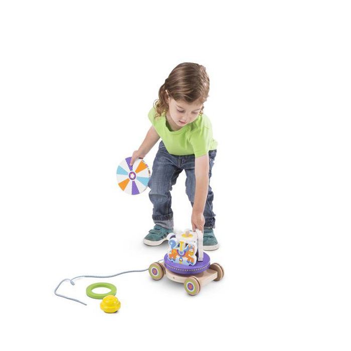 Розвиваюча іграшка Melissa&Doug Перша дерев'яна іграшка Карусель (MD13616) зображення 7