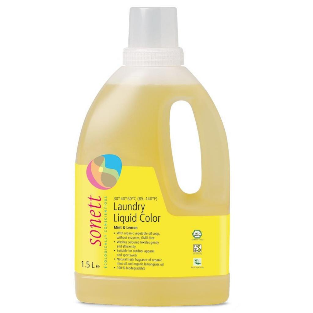 Гель для прання Sonett Органічний Mint&Lemon Концентрат для кольорових тканин 1.5 л (4007547504028)