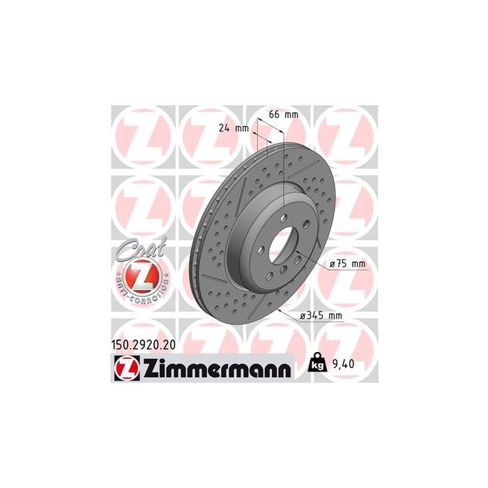 Тормозной диск ZIMMERMANN 150.2920.20