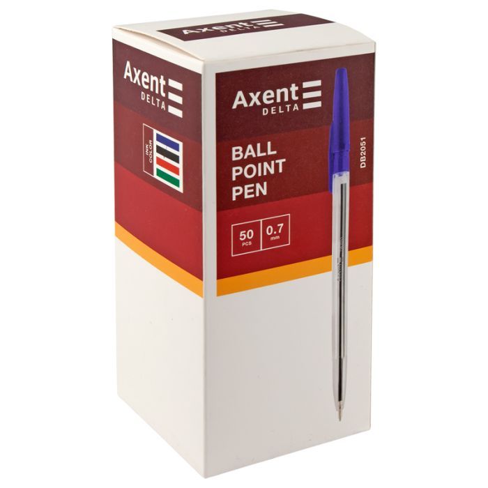 Ручка шариковая Delta by Axent Красная 0.7 мм Прозрачный корпус (DB2051-06) изображение 2
