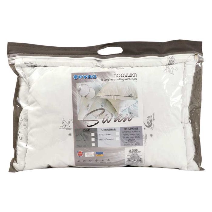 Подушка Руно из искусственного лебединого пуха Silver Swan с рамочкой (309_Silver Swan) изображение 5