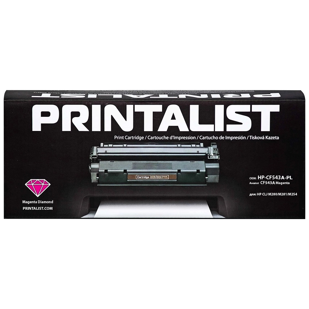 Картридж Printalist HP CLJ M280/M281/M254 CF540A Black (HP-CF540A-PL)