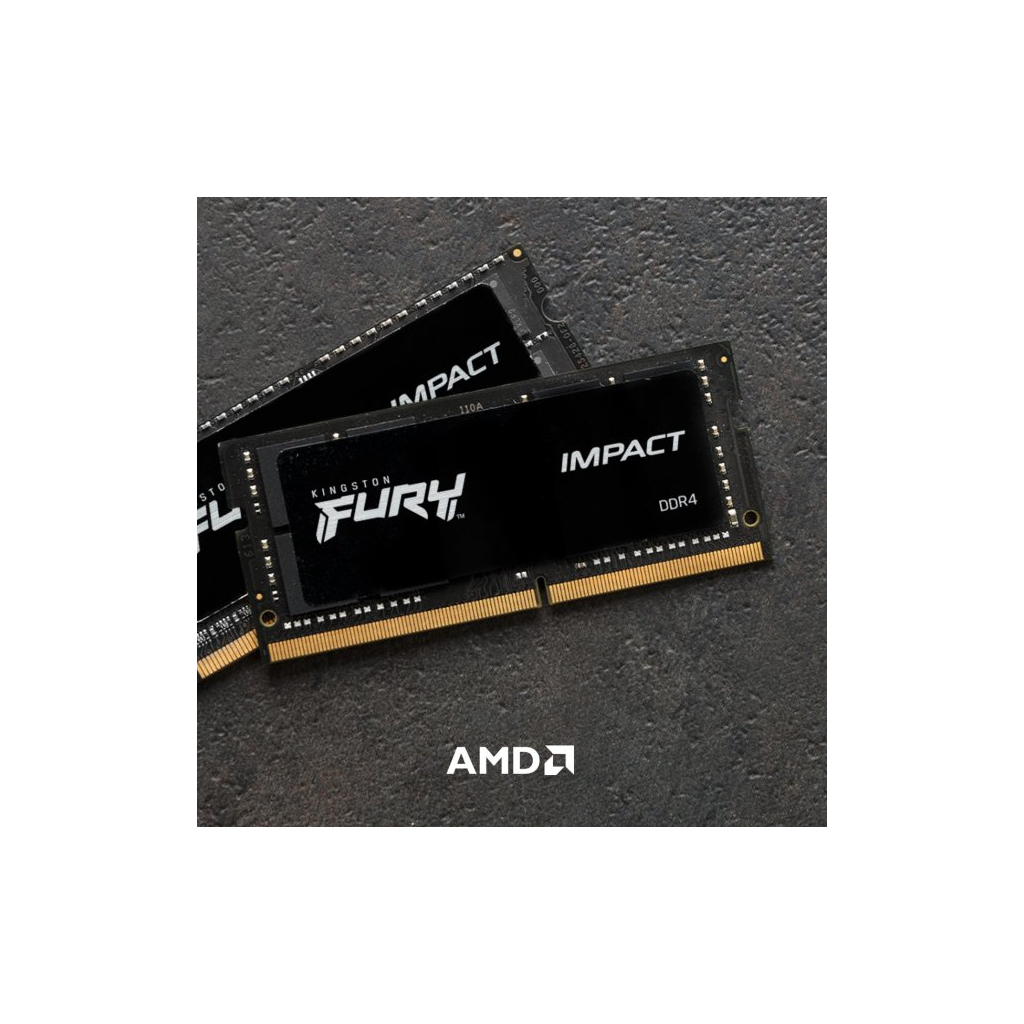 Модуль памяти для ноутбука SoDIMM DDR4 32GB (2x16GB) 2666 MHz FURY Impact Kingston Fury (ex.HyperX) (KF426S16IBK2/32) изображение 5