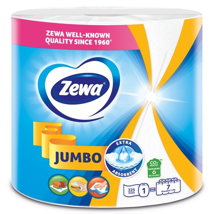 Бумажные полотенца Zewa Jumbo 1 рулон 325 отрывов (7322541191706) изображение 2