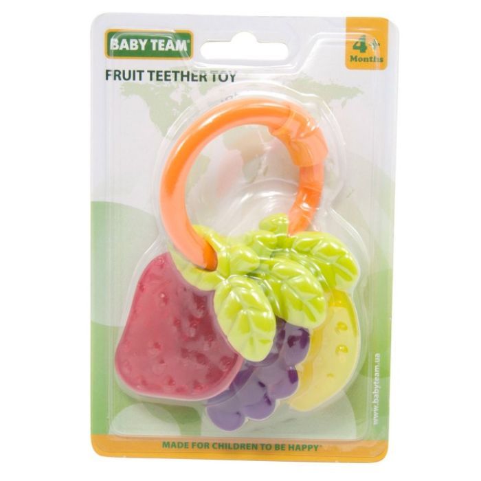 Прорезыватель Baby Team Погремушка Фрукты (8470) изображение 2