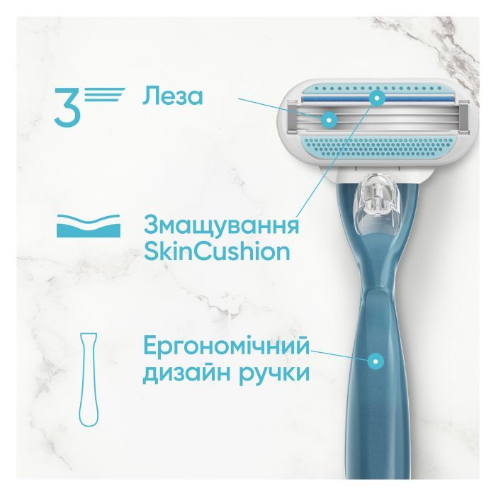 Бритва Venus Smooth с 5 сменными картриджами (7702018363490) изображение 4
