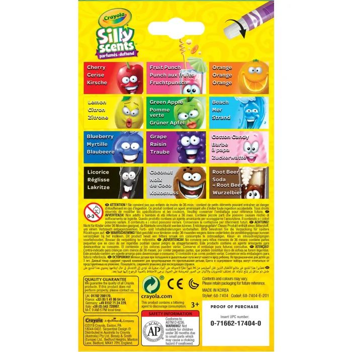 Олівці кольорові Crayola Silly Scents Твістщо викручуються (washable) з ароматом, 12 (256357.024) зображення 3