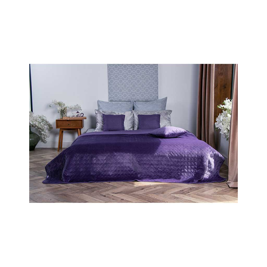 Покрывало Руно двустороннее декоративное Velour Violet 220х240 см (330.55_Violet)