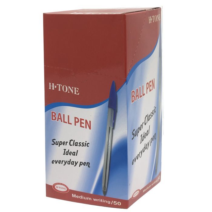 Ручка кулькова H-Tone 0,7 мм, синя, уп. 50 шт (PEN-HT-JJ20103-BL) зображення 2