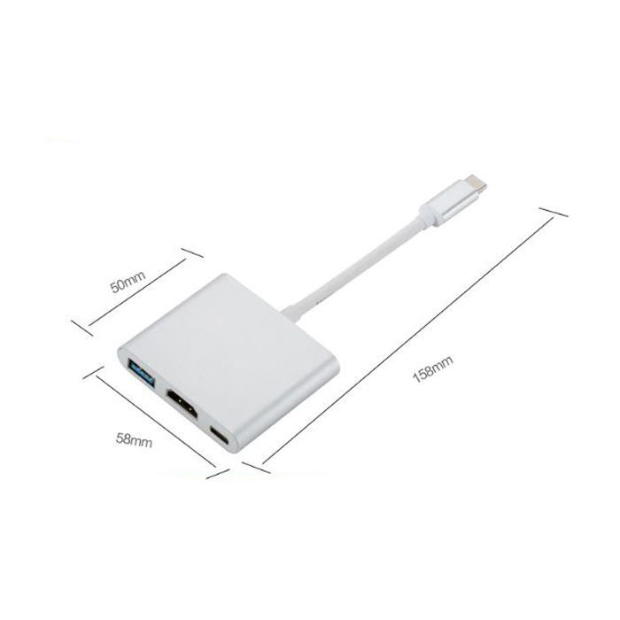 Перехідник Dynamode Dynamode USB3.1 Type-C to 1хHDMI, 1хUSB 3.0, 1хUSB Type-C Fe (Multiport USB 3.1 Type-C to HDMI) зображення 5