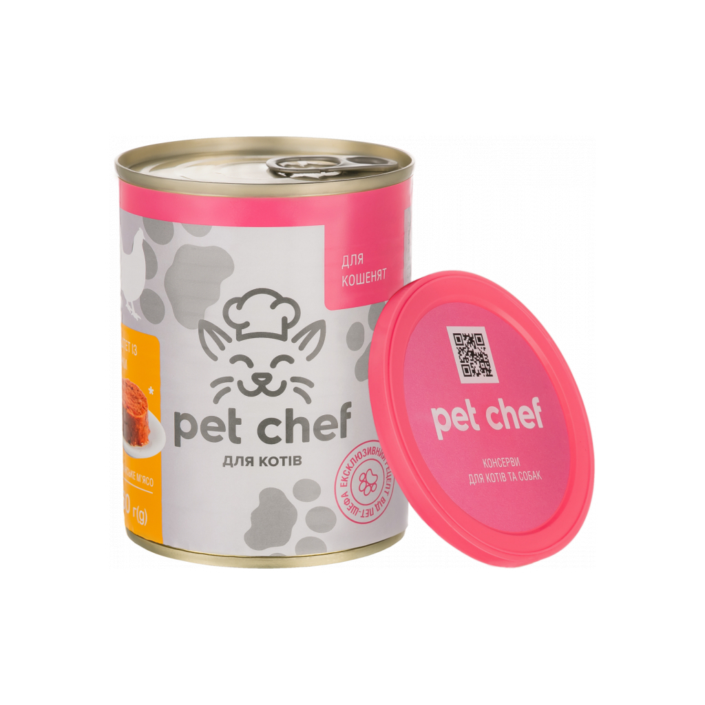 Паштет для котів Pet Chef з куркою для кошенят 360 г (4820255190389) зображення 2