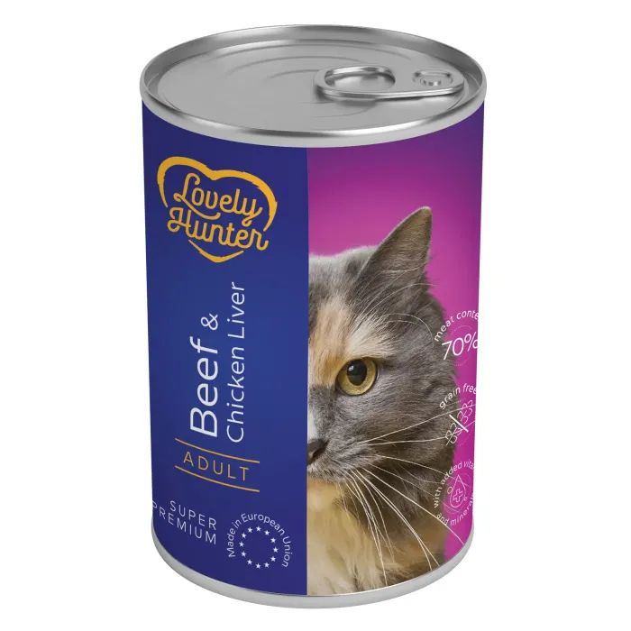 Консервы для кошек Lovely Hunter Adult Beef&Chicken Liver 400 г (LHU45612)