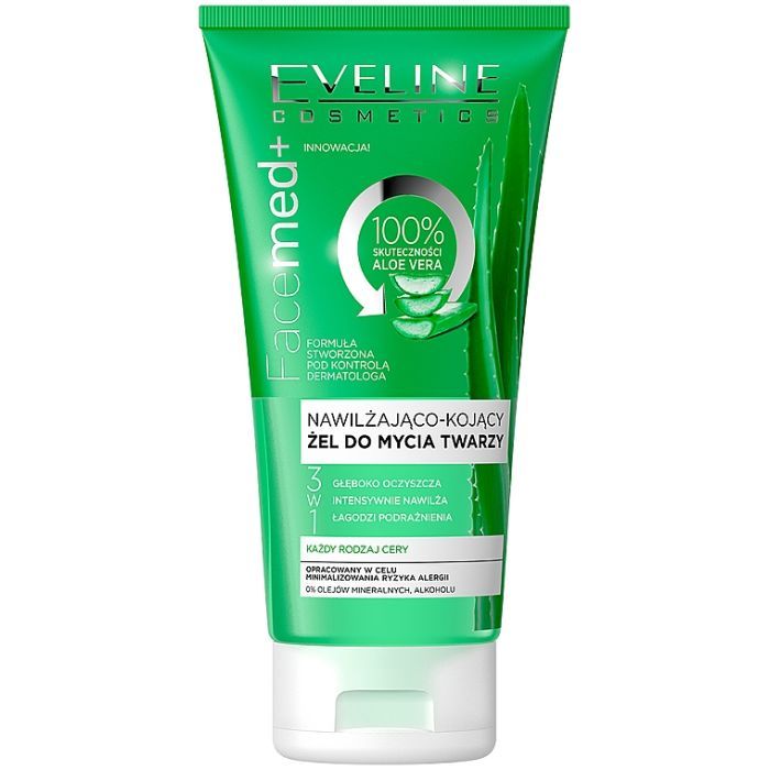 Гель для умывания Eveline Cosmetics Facemed+ увлажняюще-успокаивающий с алоэ 150 мл (5901761976038)