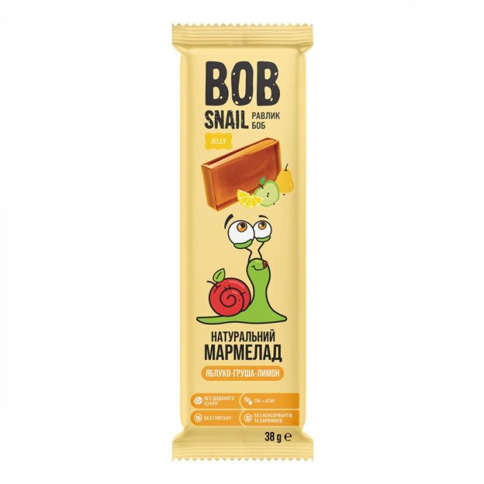 Мармелад Bob Snail Яблоко-Груша-Лимон 38 г (4820206081070)