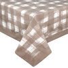 Скатертина Home Line з рамкою Клітинка капучино, 140х180см (158356)