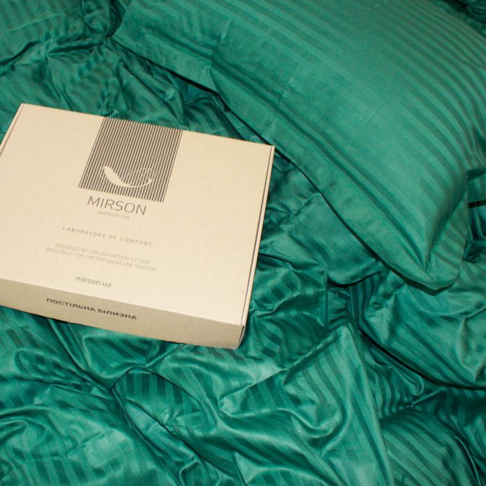 Постільна білизна MirSon Satin 30-0017Green 160х220 Сімейний (2200005254127) зображення 11