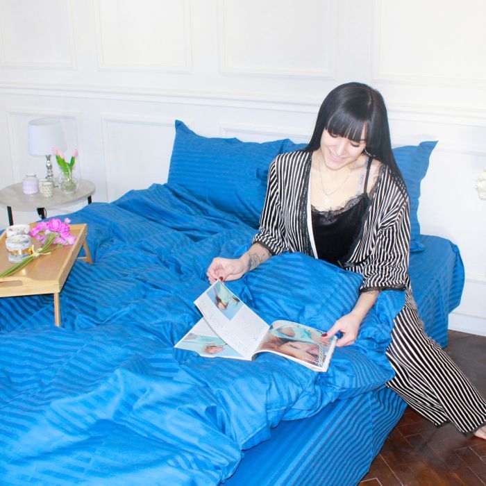 Постільна білизна MirSon SatinStripe 30-0019Blue 110х140 Дитячий (2200005246283) зображення 4