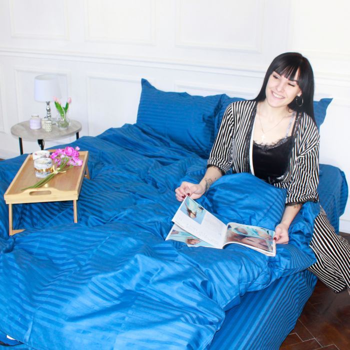 Постільна білизна MirSon SatinStripe 30-0019Blue 110х140 Дитячий (2200005246283) зображення 5