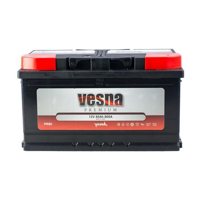 Аккумулятор автомобильный Vesna 85 Ah/12V Premium Euro (415 082)