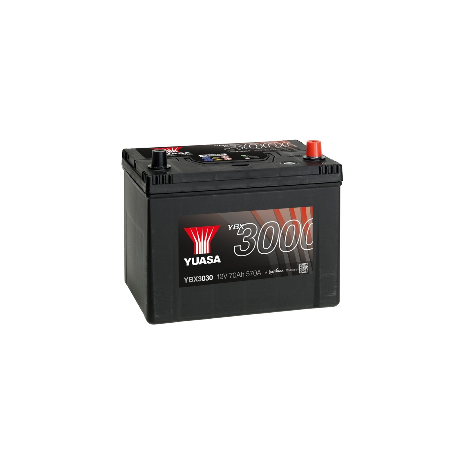 Аккумулятор автомобильный Yuasa 12V 72Ah SMF Battery (YBX3030)