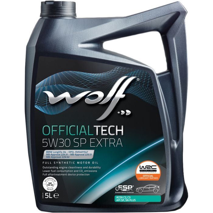 Моторное масло Wolf OFFICIALTECH 5W30 C3 SP EXTRA 5л (1049360)