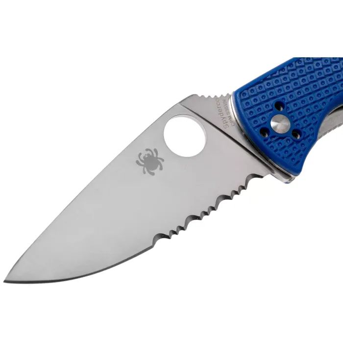 Нож Spyderco Tenacious S35VN полусеррейтор Blue (C122PSBL) изображение 3