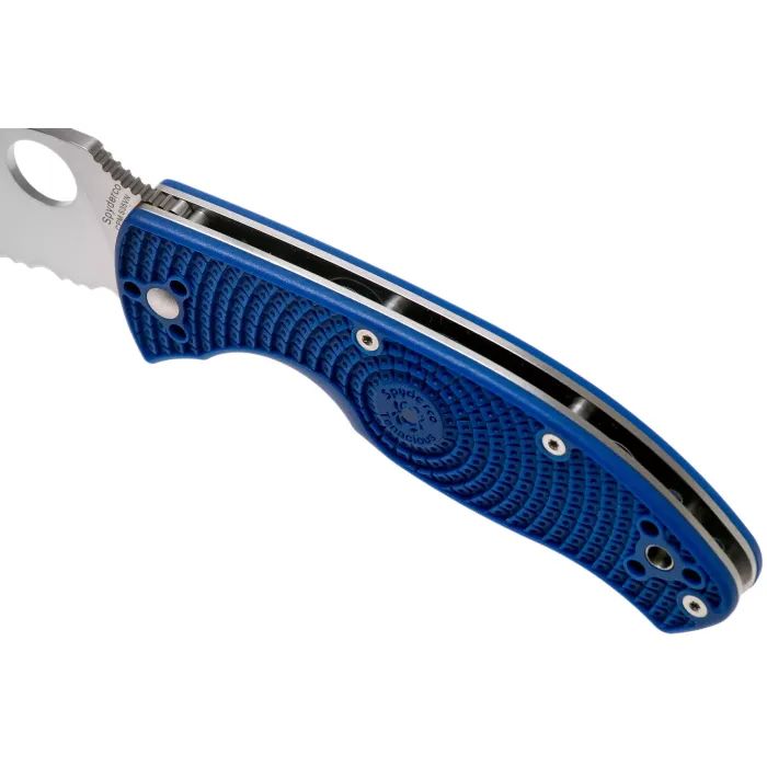 Нож Spyderco Tenacious S35VN полусеррейтор Blue (C122PSBL) изображение 5