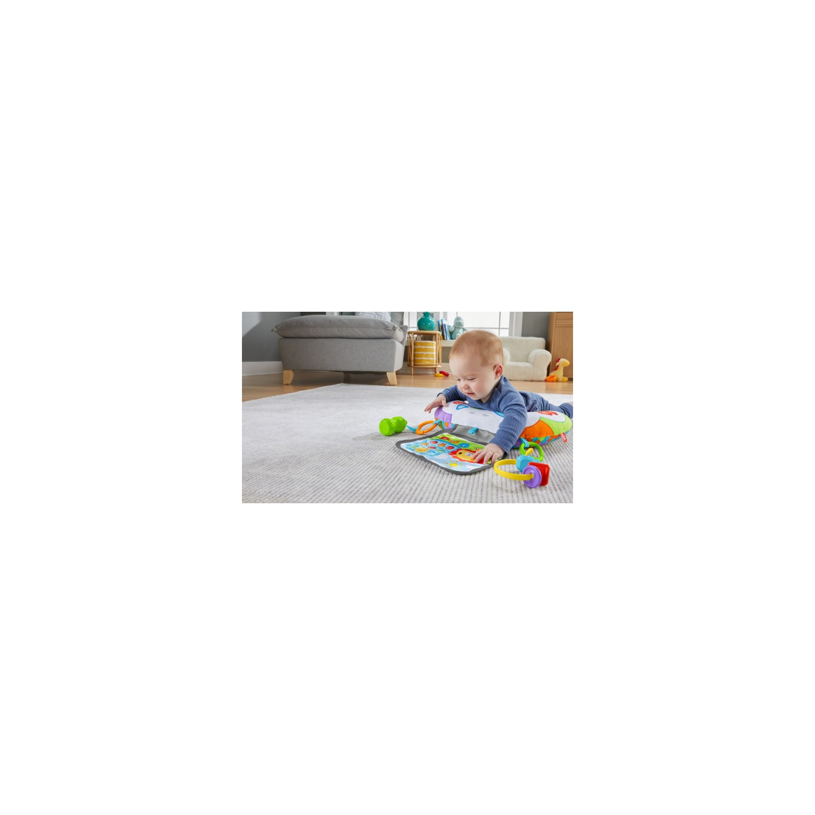 Детский коврик Fisher-Price Подушка для игры на животике Веселый джойстик (HGB89) изображение 4