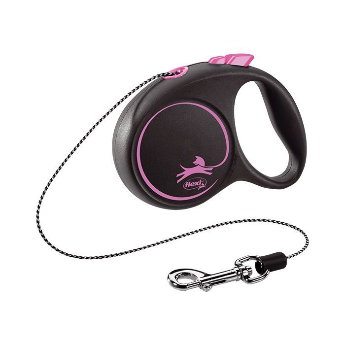 Поводок для собак Flexi Black Design XS трос 3 м (голубой) (4000498033234)