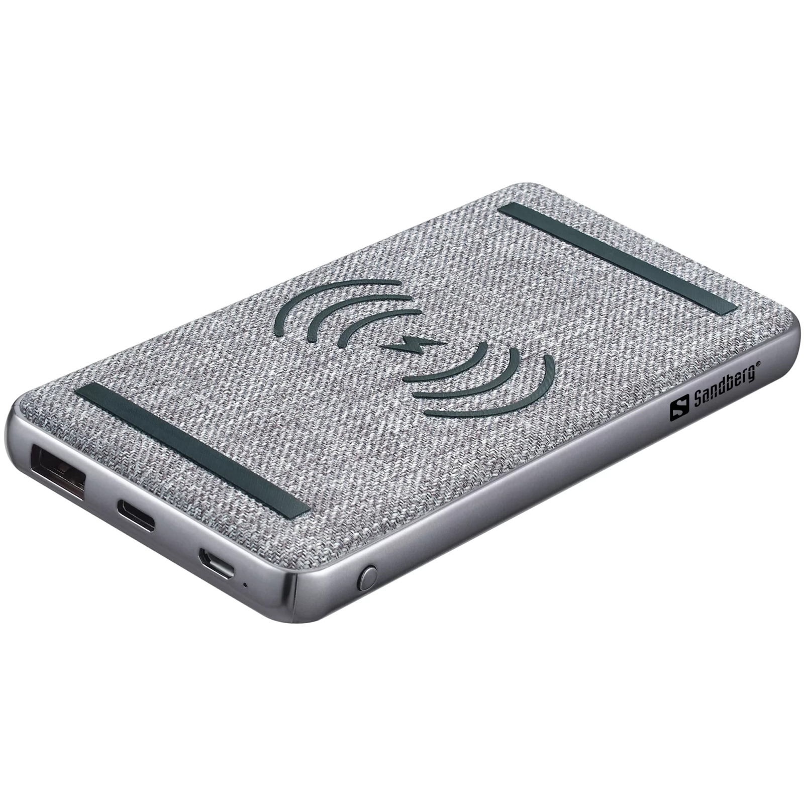 Батарея универсальная Sandberg 10000mAh, PD/20W,  Wireless QI 15W, QC3.0, USB-C, Micro-USB, USB-A (420-61)