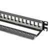 Патч-панель 19" 1U для 24 модуля Kyestone, с задним организатором CMS (CMS-PP24K19RME-B) изображение 3
