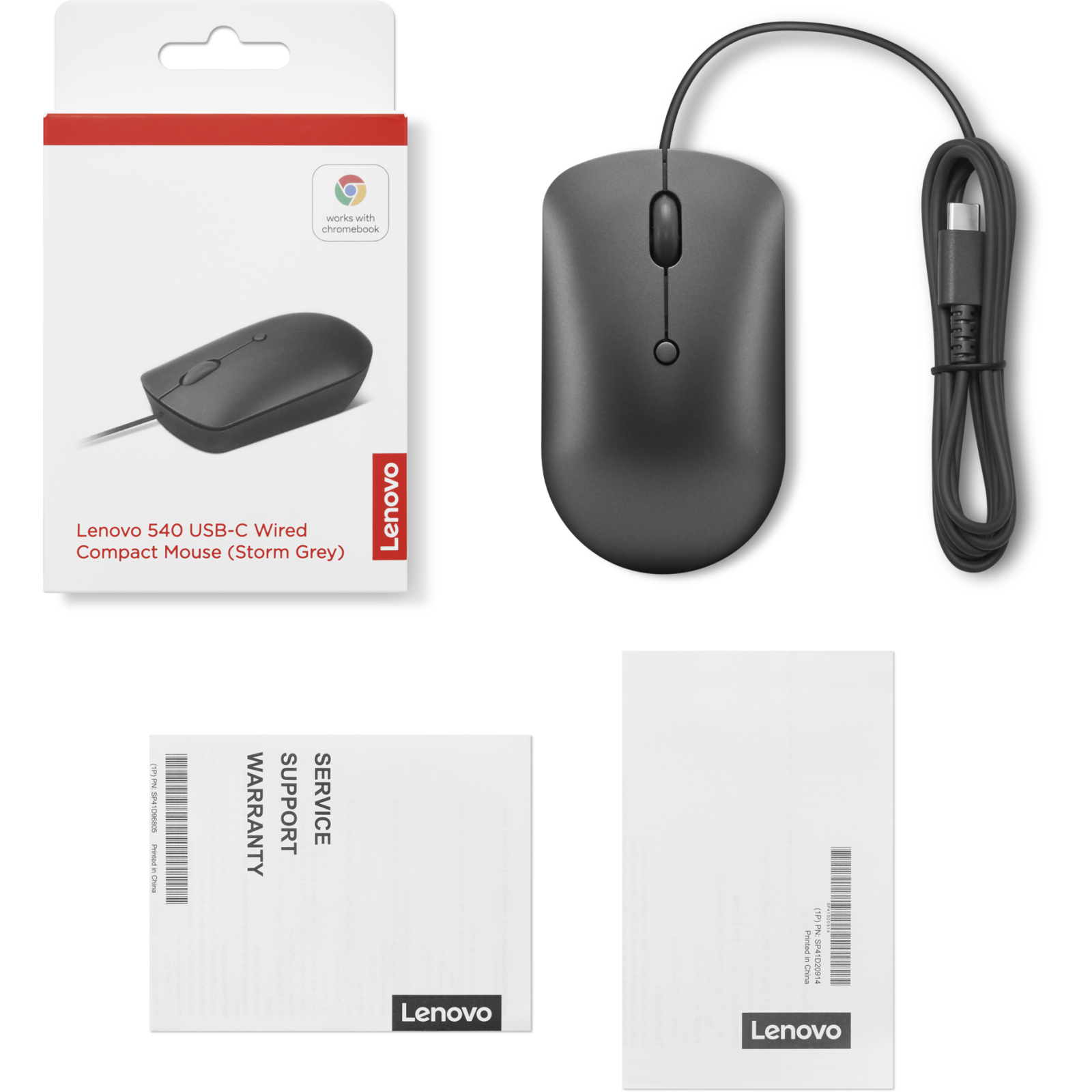 Мышка Lenovo 540 USB-C Wired Storm Grey (GY51D20876) изображение 6