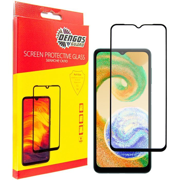 Фото - Защитное стекло / пленка Dengos Guard Скло захисне Dengos Full Glue Samsung Galaxy A04 black frame  TGFG-238 (TGFG-238)