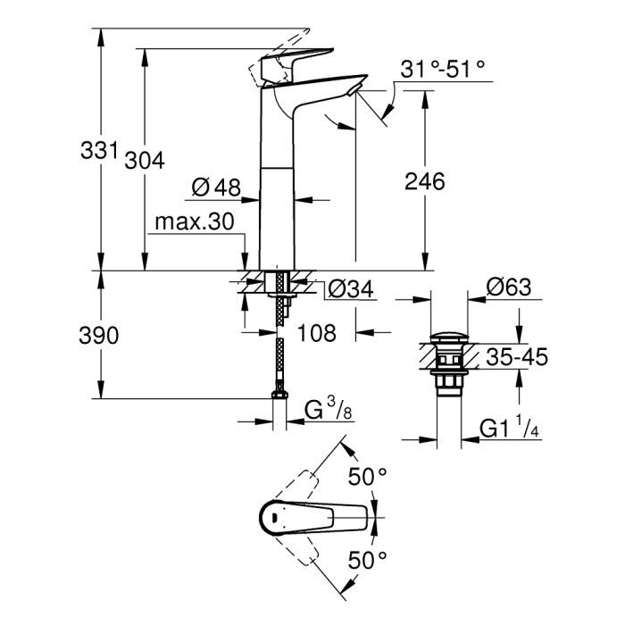 Змішувач Grohe QuickFix 23777001 (CV030592) зображення 5