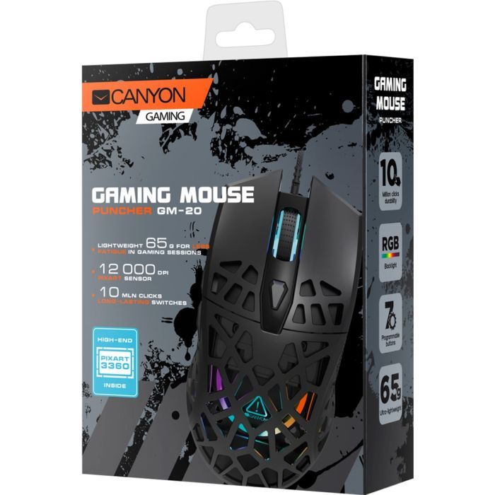 Мышка Canyon Puncher GM-20 USB White (CND-SGM20W) изображение 6