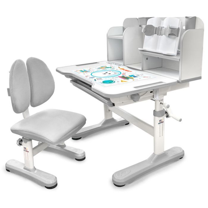 Парта зі стільцем Evo-kids Panda blue (BD-28 BL)