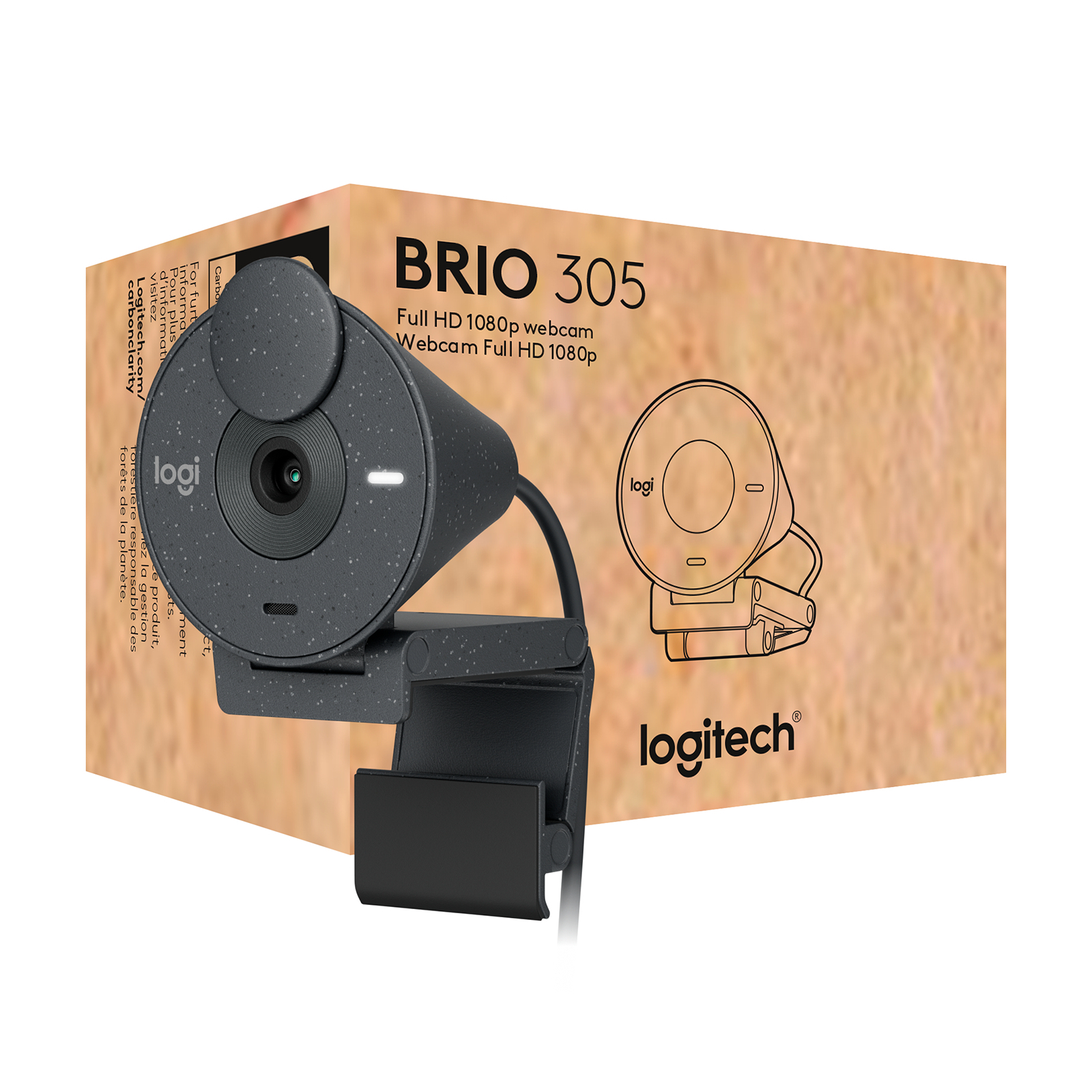 Веб-камера Logitech Brio 305 FHD for Business Graphite (960-001469) зображення 5