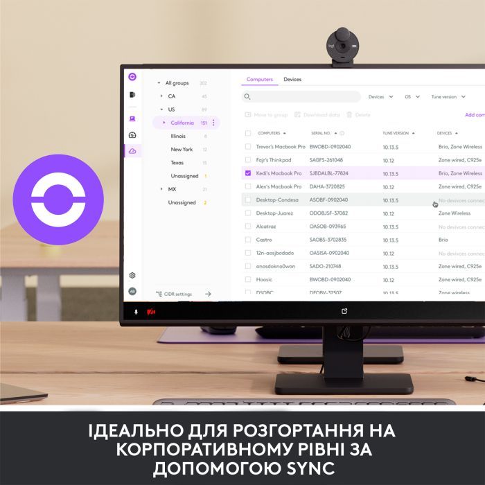 Веб-камера Logitech Brio 305 FHD for Business Graphite (960-001469) зображення 7