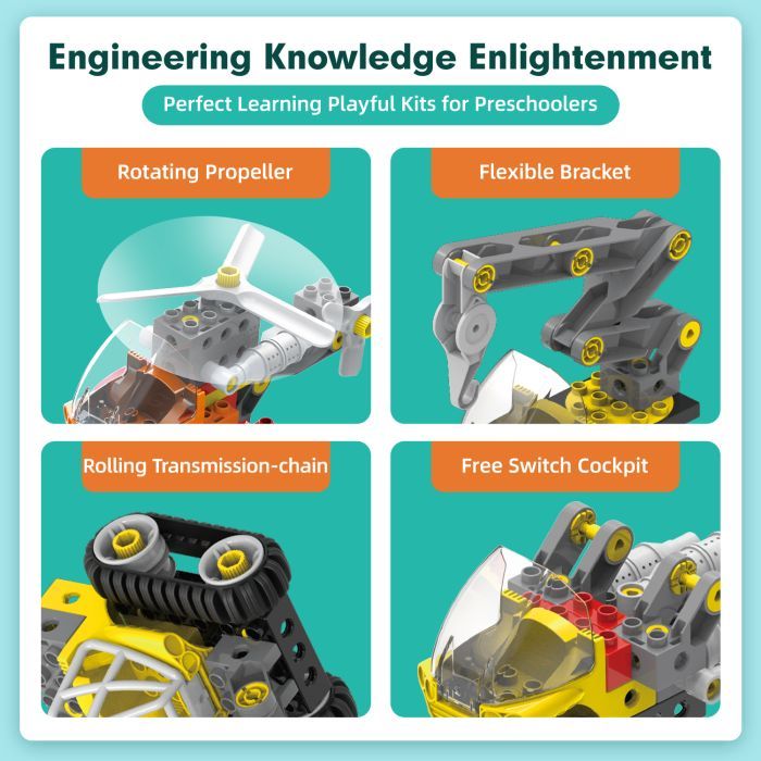 Конструктор Makerzoid Big Building Blocks-Mechanical Engineering Team (MKZ-OBK-MET) зображення 8