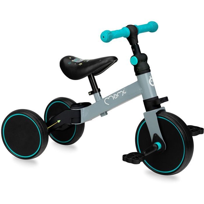 Беговел MoMi Loris 3 в 1 велосипед Grey-Turquoise (ROBI00041) изображение 4