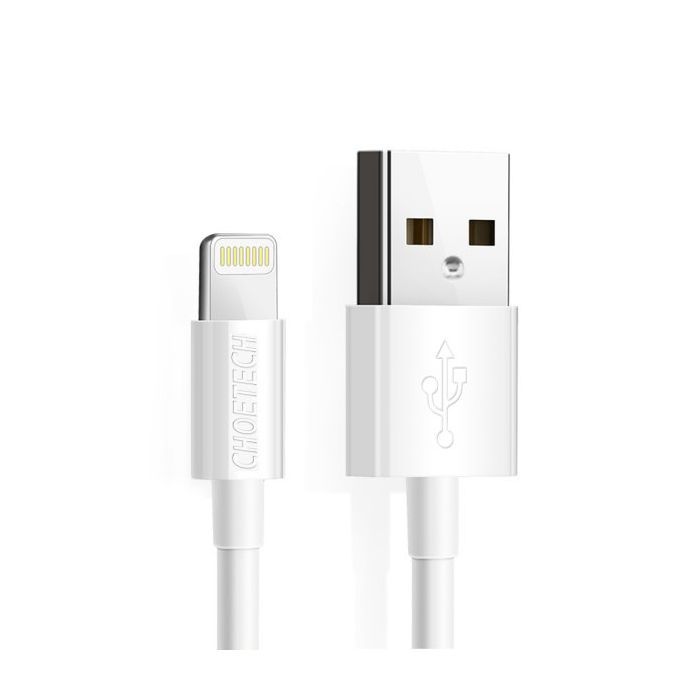 Дата кабель USB 2.0 AM to Lightning 1.8m 2.1A MFI Black Choetech (IP0027-BK)
