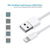 Дата кабель USB 2.0 AM to Lightning 1.8m 2.1A MFI White Choetech (IP0027-WH) изображение 5