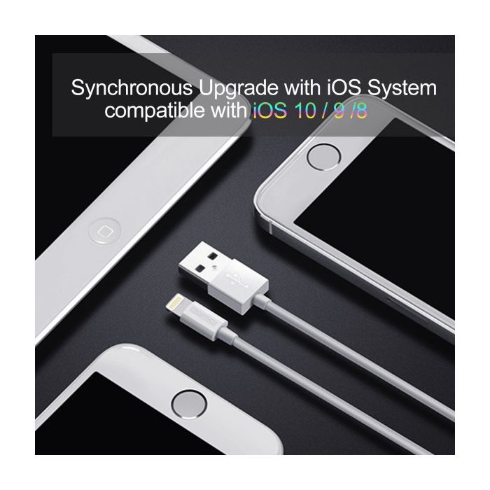 Дата кабель USB 2.0 AM to Lightning 1.8m 2.1A MFI Black Choetech (IP0027-BK) зображення 8
