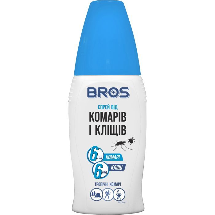 Спрей от насекомых Bros от комаров и клещей 100 мл (5904517065154)